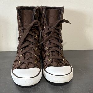 Coach Brown High-Top Women's Sneakers s8